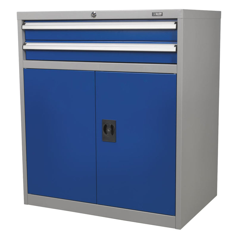 Sealey Premier Industrial&trade; Industrial Cabinet with 2 Drawers & 1 Shelf Double Locker API8810