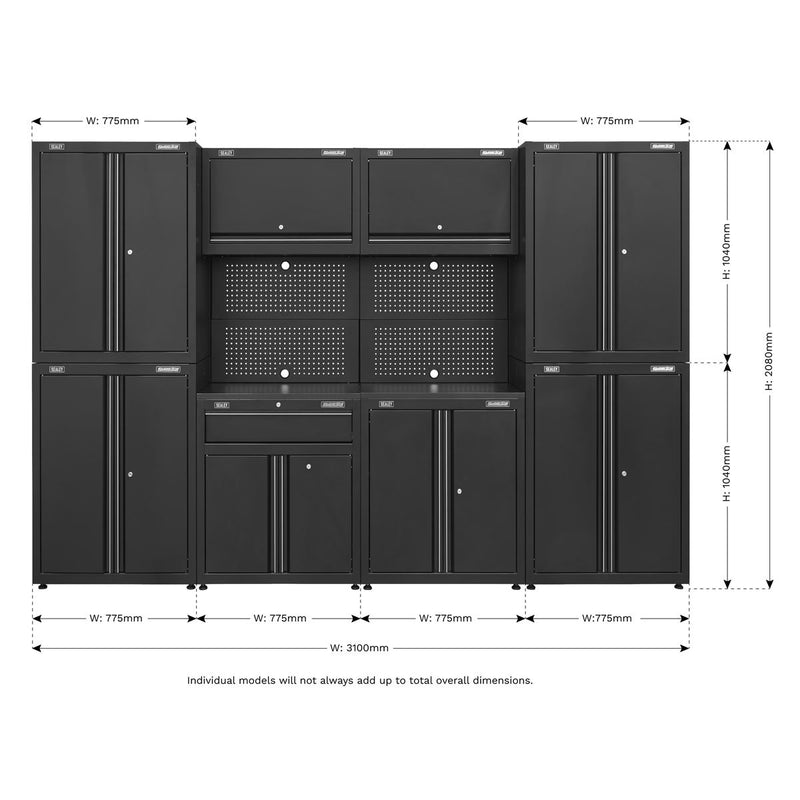 Sealey Superline PRO&reg; Rapid-Fit Modular Garage Storage System 3.1m APMS10HFP