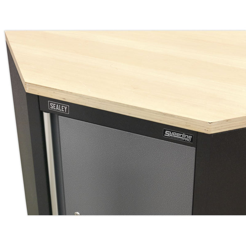 Sealey Superline PRO&reg; Pressed Wood Worktop for Modular Corner Cabinet 865mm APMS60PW