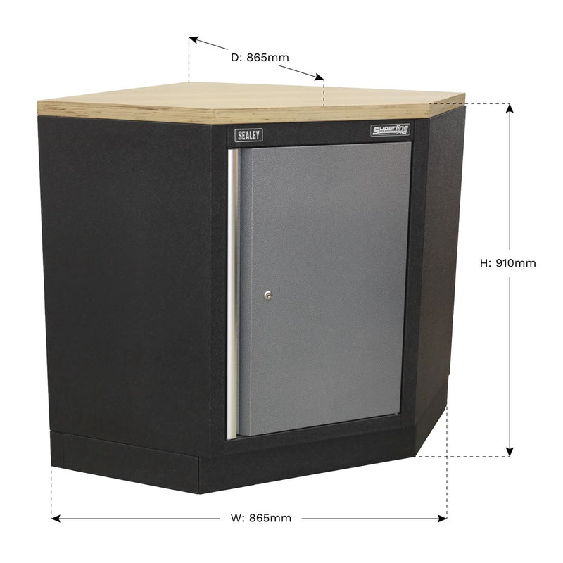 Sealey Superline PRO&reg; Modular Corner Floor Cabinet 865mm APMS60