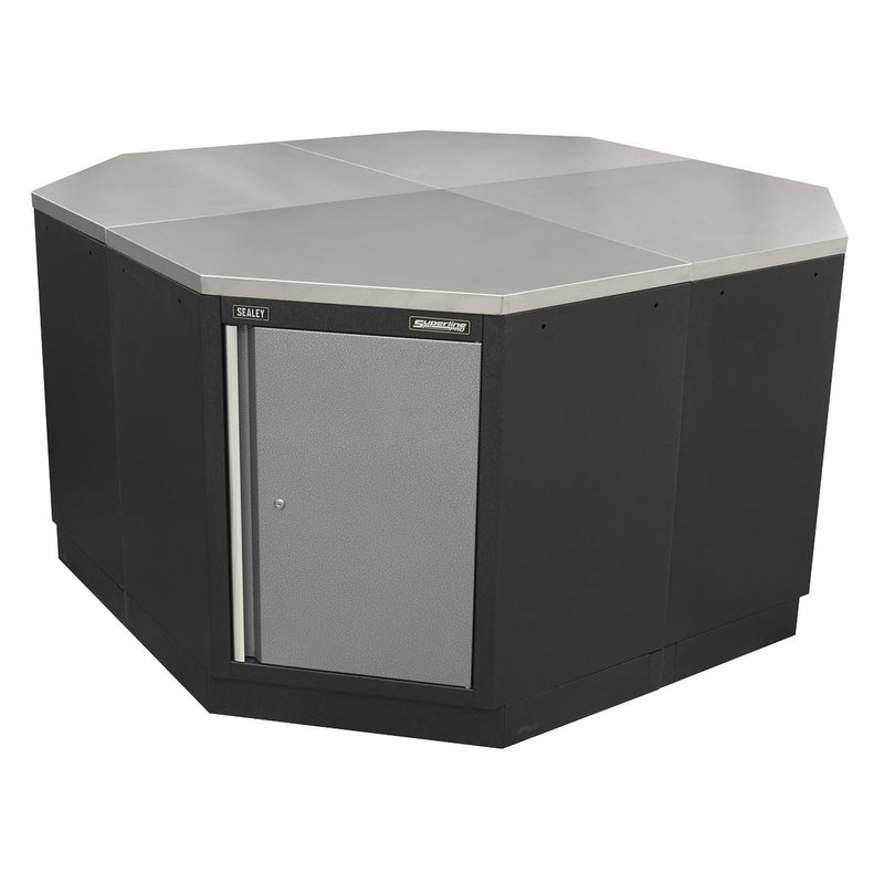 Sealey Superline Pro Workshop Island - Stainless Steel Worktop APMSCOMBOCSS