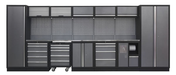 Sealey Superline PRO&reg; Storage System with Stainless Worktop 4.9m APMSSTACK01SS