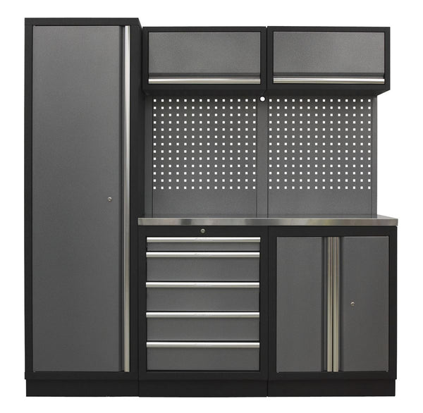 Sealey Superline PRO&reg; Storage System with Stainless Worktop 2.0m APMSSTACK02SS