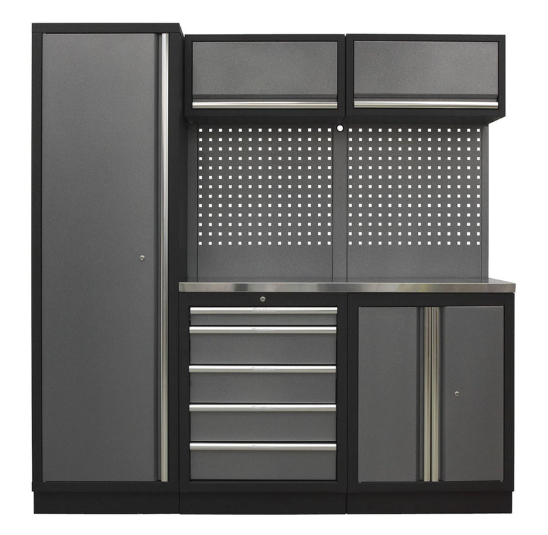 Sealey Superline PRO&reg; Storage System with Stainless Worktop 2.0m APMSSTACK02SS