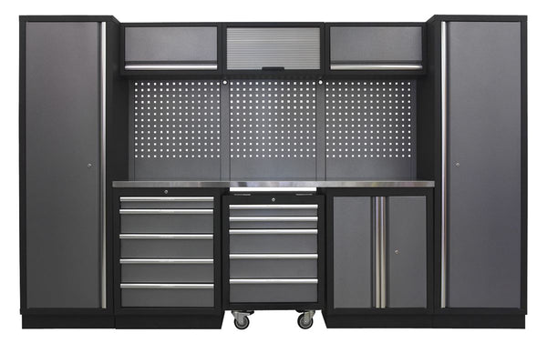 Sealey Superline PRO&reg; Storage System with Stainless Worktop 3.2m APMSSTACK03SS