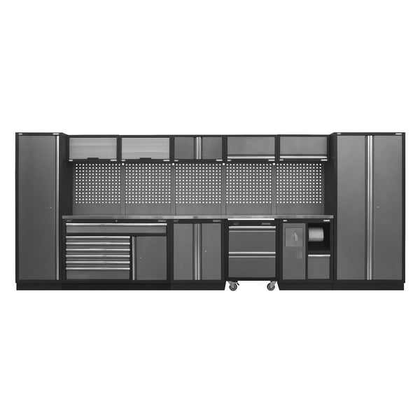 Sealey Superline PRO&reg; Storage System with Stainless Worktop 4.9m APMSSTACK15SS