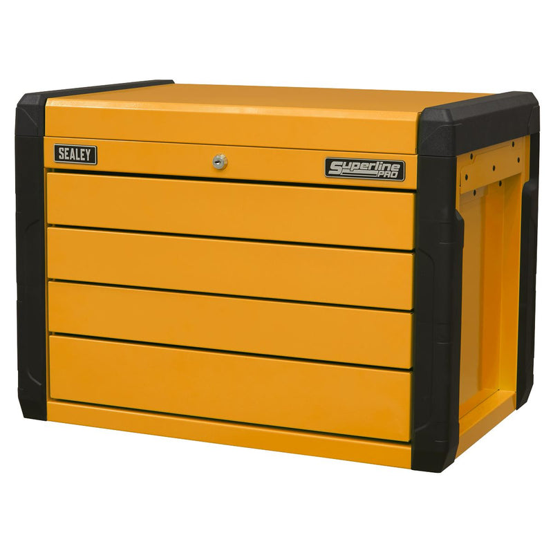 Sealey Superline PRO&reg; Push-to-Open Topchest 4-Drawer - Orange APPD4O