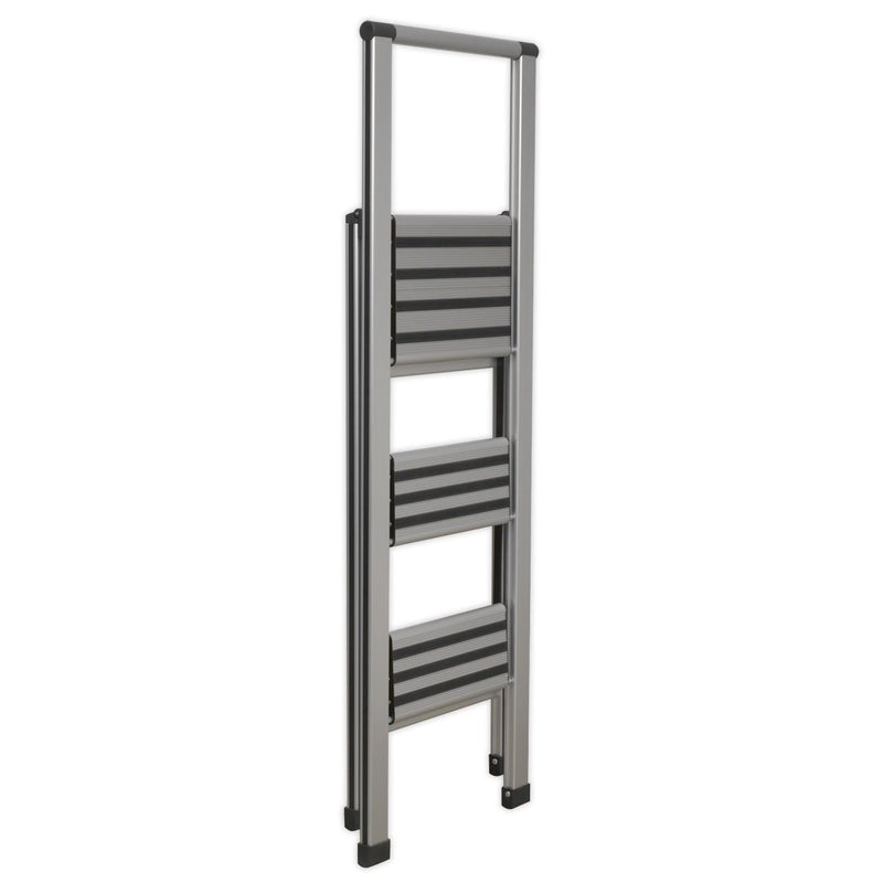 Sealey Professional Folding Step Ladder 3-Step Aluminium 150kg Capacity APSL3