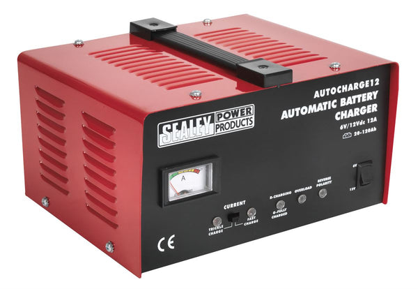 Sealey AUTOCHARGE12 Battery Charger Electronic 12Amp 6/12V 230V