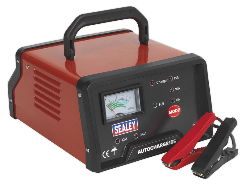 Sealey AUTOCHARGE15S Auto Maintenance High Frequency Battery Charger 12/24V 15Amp