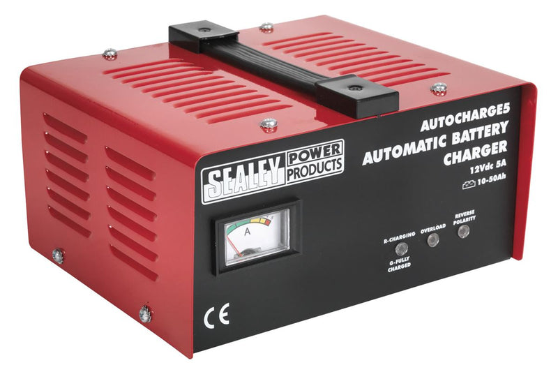 Sealey AUTOCHARGE5 Battery Charger Electronic 5Amp 12V 230V