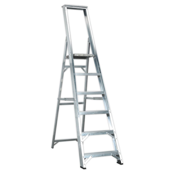 Sealey Industrial Step Ladder 6-Tread Aluminium - BS EN 131 AXL6