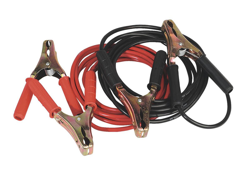 Sealey Booster Cables Heavy-Duty - 25mm� x 5m Copper 600A BC25/5/HD