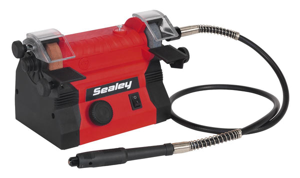 Sealey BG1010 Mini Bench Grinder �50mm - Flexible Drive Shaft