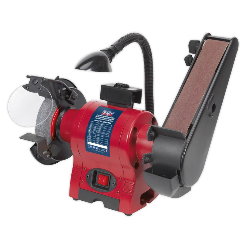 Sealey 150mm Bench Grinder with 50mm Belt Sander & Worklight 250W/230V BG150BS