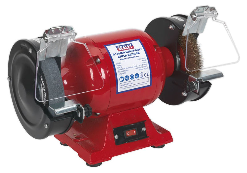 Sealey Heavy-Duty 150mm Bench Grinder with Wire Wheel 450W/230V BG150XW/99