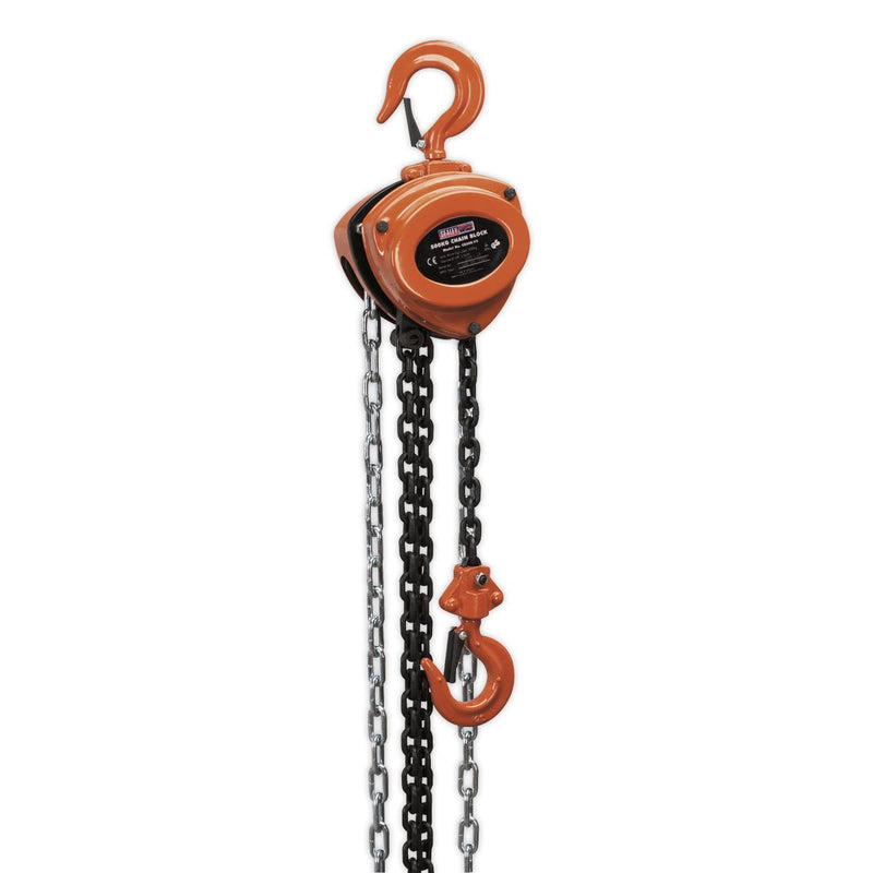 Sealey 2.5m Chain Block 0.5 Tonne CB500