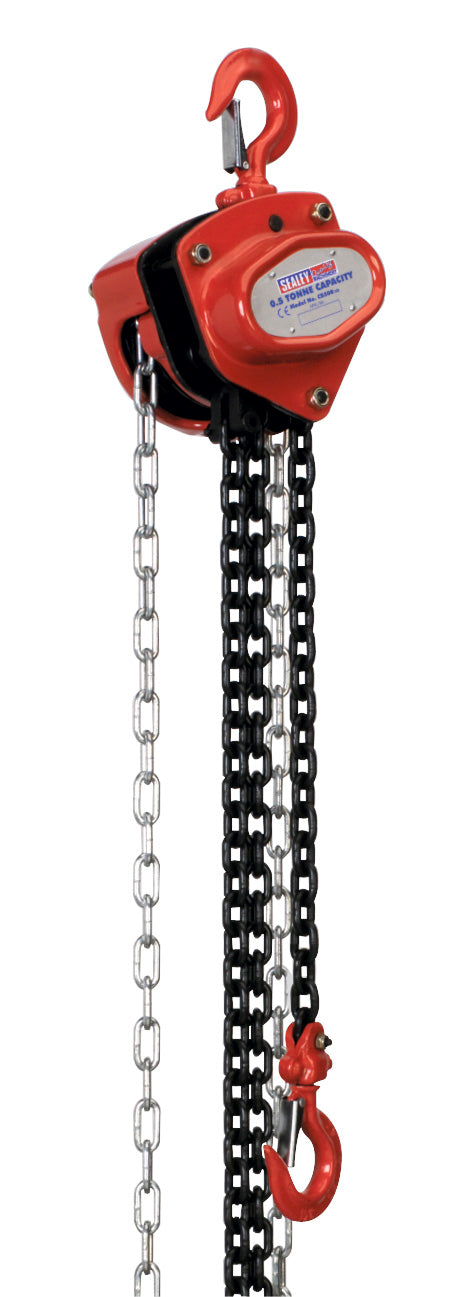Sealey 2.5m Chain Block 0.5 Tonne CB500