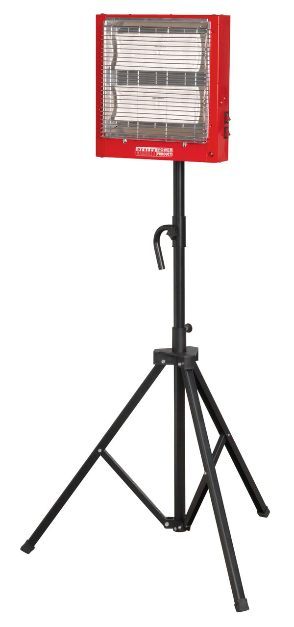 Sealey CH2800S Ceramic Heater with Telescopic Tripod Stand 1.4/2.8kW 230V