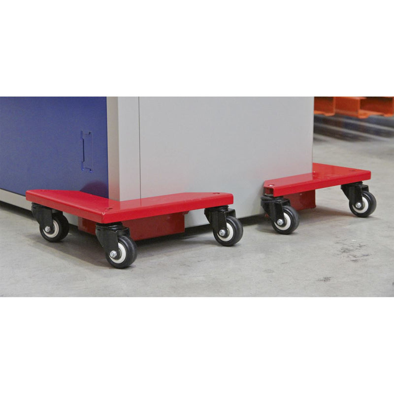 Sealey Corner Transport Dollies 150kg Capacity - Set of 4 CM4