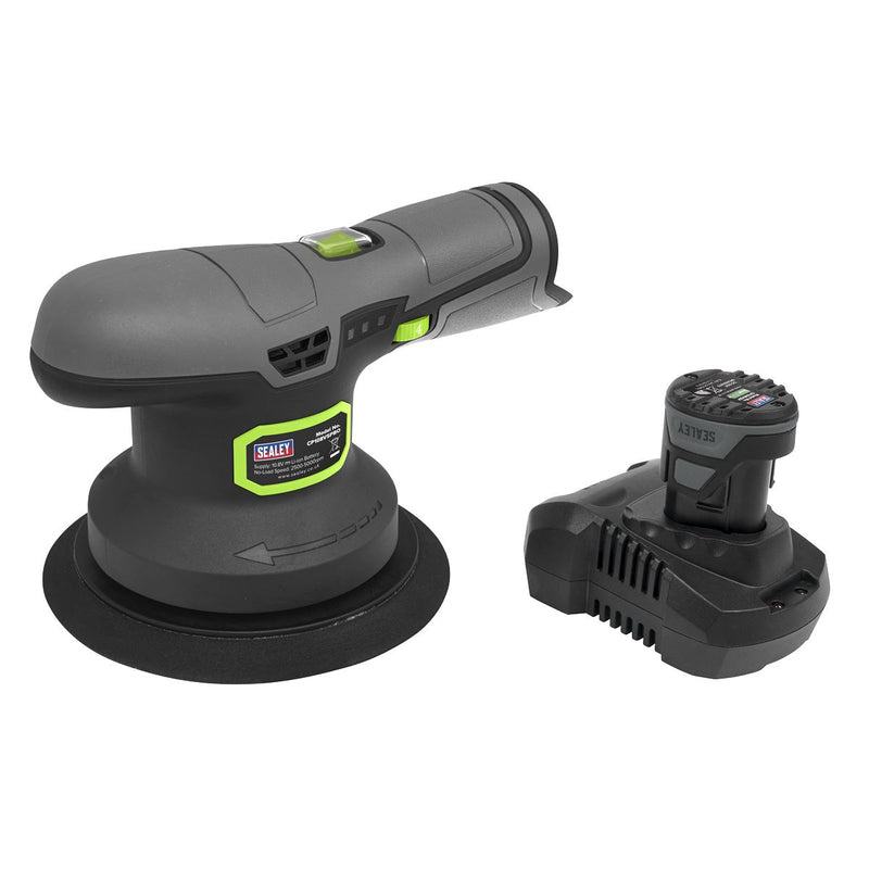 Sealey SV10.8 Series 150mm Cordless Dual Action Sander/Polisher Kit 10.8V 2Ah CP108VSP