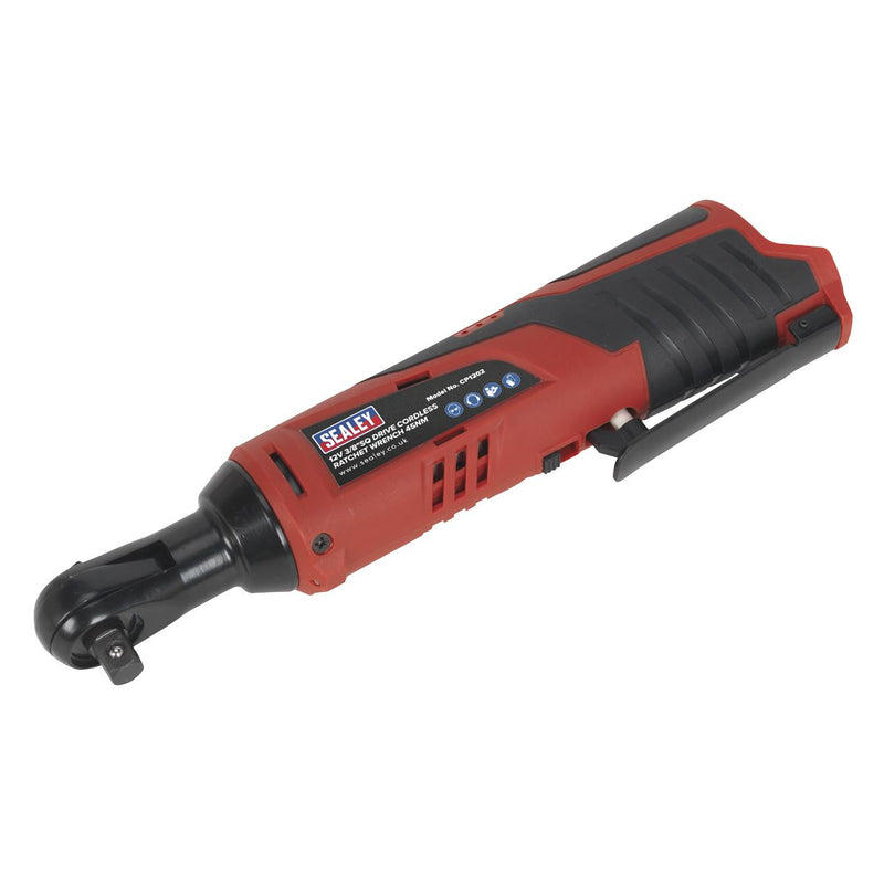 Sealey SV12 Series 3/8"Sq Drive Cordless Ratchet Wrench 12V - Body Only CP1202