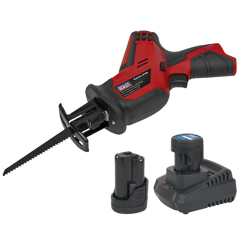 Sealey SV12 Series Cordless Reciprocating Saw Kit 12V - 2 Batteries CP1208KIT