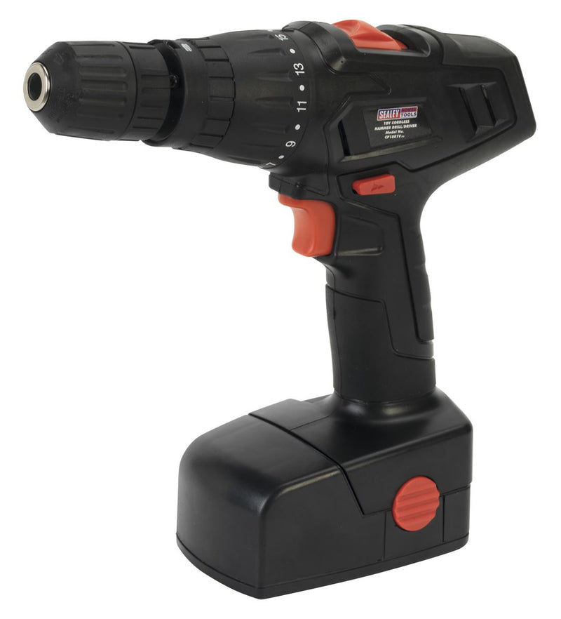 Sealey CP1801V Cordless Hammer Drill/Driver 18V 1hr Charge