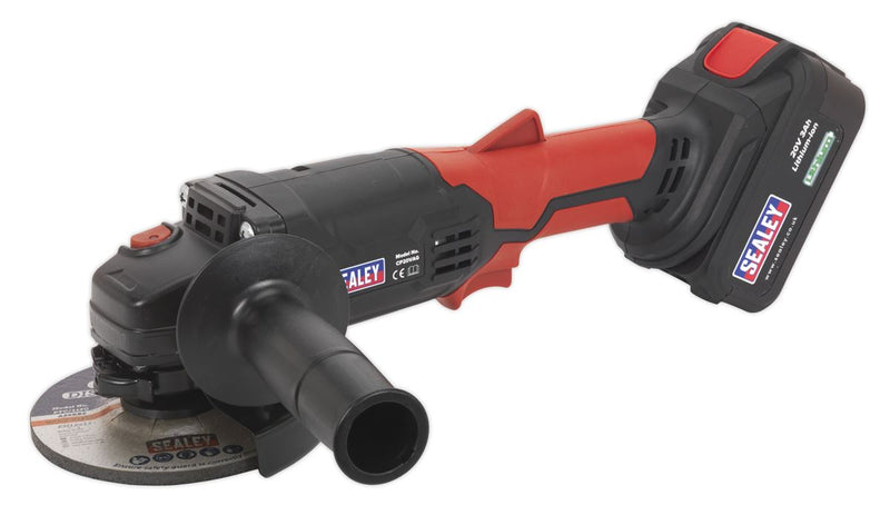 Sealey CP20VAG Cordless Angle Grinder �115mm 20V Lithium-ion 1hr Charge