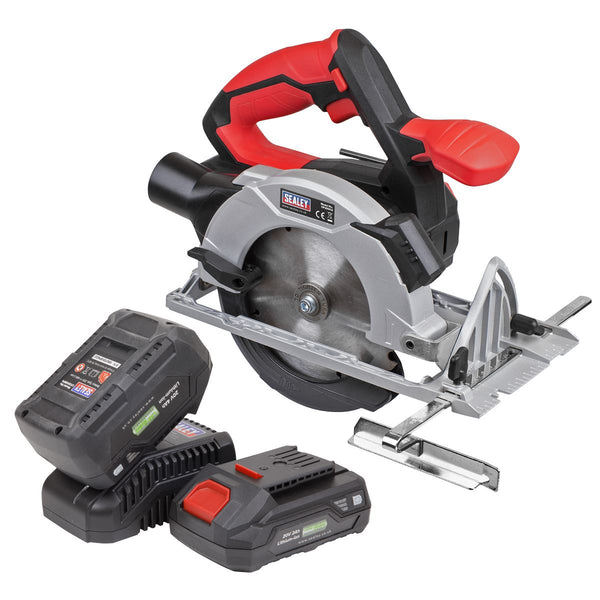 Sealey SV20 Series 150mm Cordless Circular Saw Kit 20V - 2 Batteries CP20VCSKIT