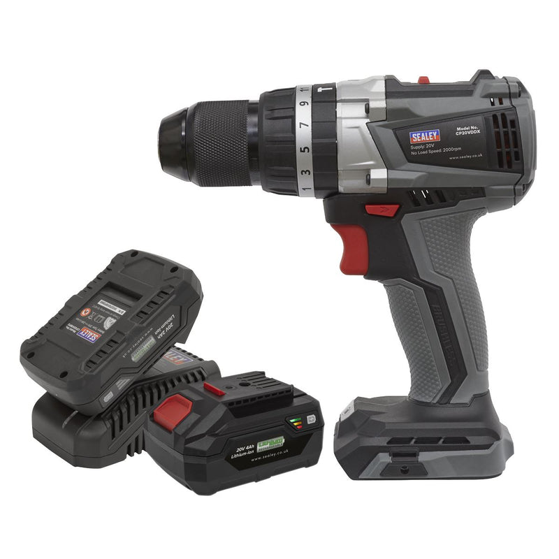 Sealey Premier SV20 Series 13mm Brushless Cordless Combi Drill Kit 20V - 2 Batteries CP20VDDXKIT