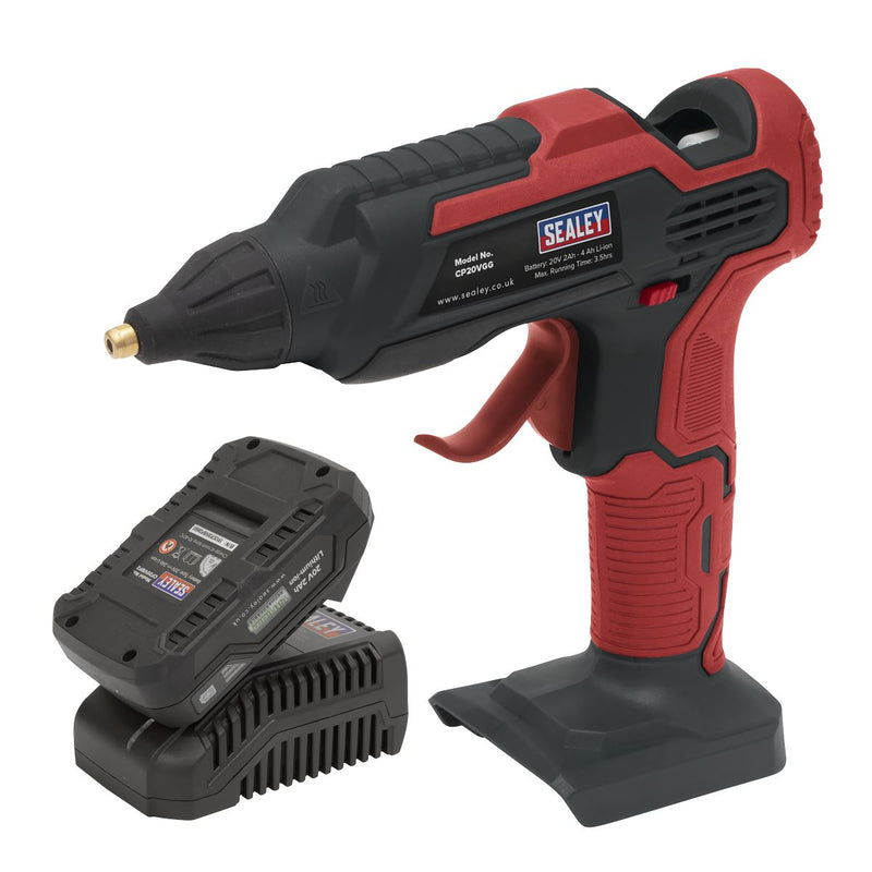 Sealey SV20 Series Cordless Glue Gun Kit 20V 2Ah CP20VGGKIT1