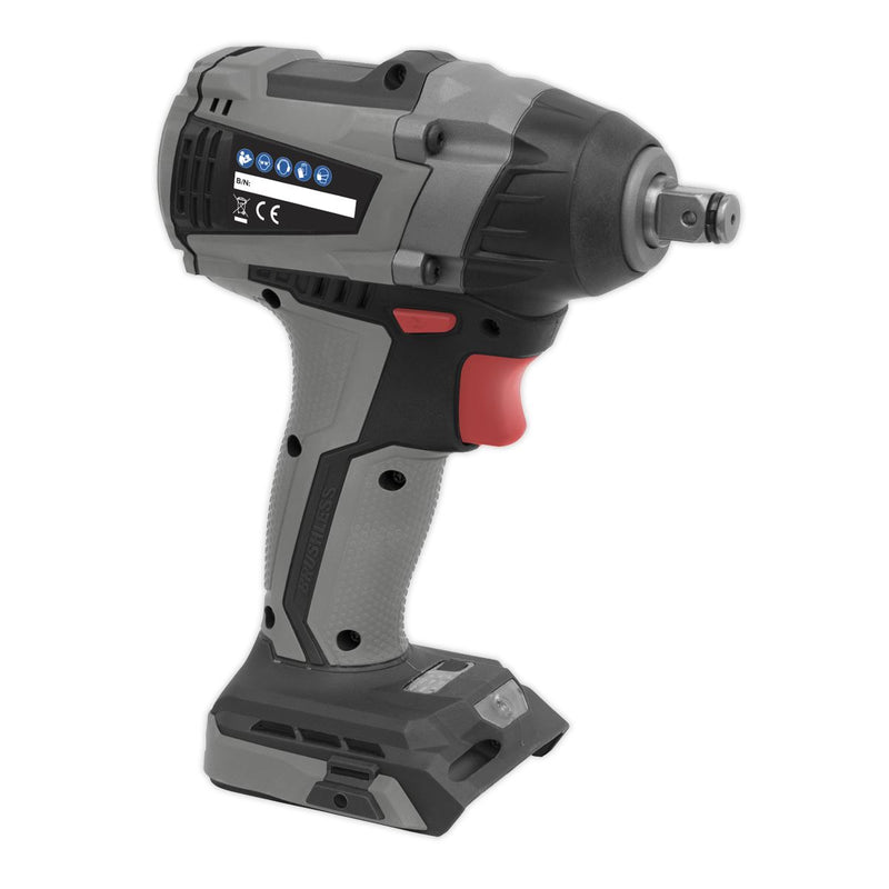 Sealey Premier SV20 Series 1/2"Sq Drive Brushless Cordless Impact Wrench 20V - Body Only CP20VIWX