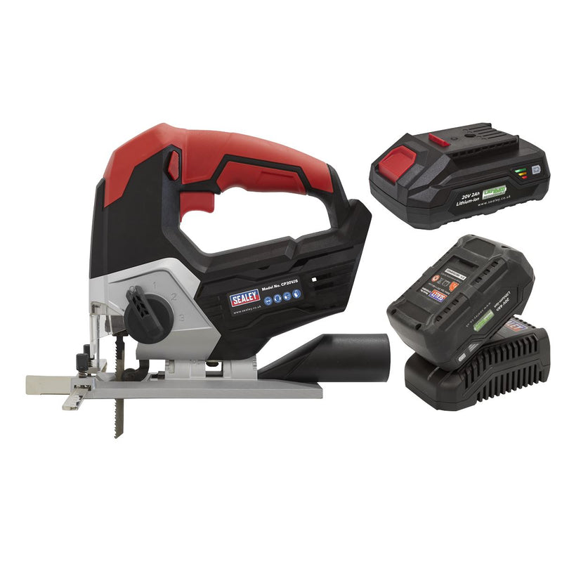 Sealey SV20 Series Cordless Jigsaw Kit 20V - 2 Batteries CP20VJSKIT