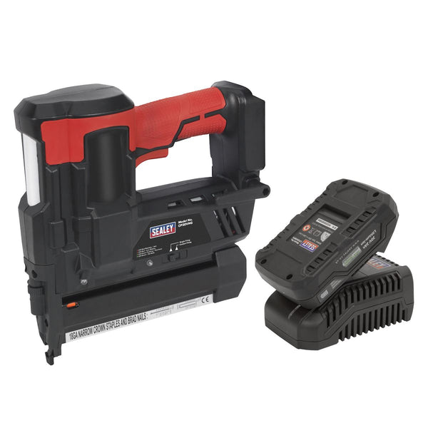 Sealey SV20 Series Cordless Staple/Nail Gun Kit 18G 20V 2Ah CP20VNGKIT1