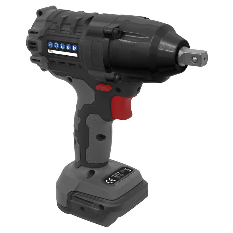 Sealey Premier SV20 Series 1/2"Sq Drive Brushless Cordless Impact Wrench 20V - Body Only CP20VPIW