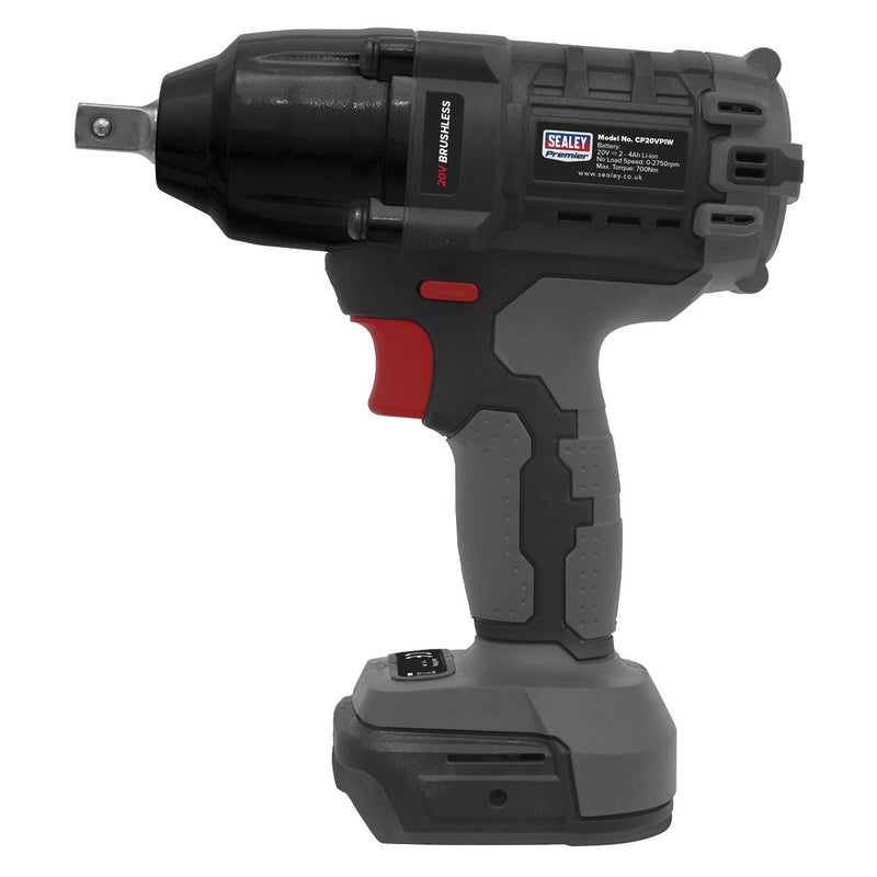 Sealey Premier SV20 Series 1/2"Sq Drive Brushless Cordless Impact Wrench 20V - Body Only CP20VPIW