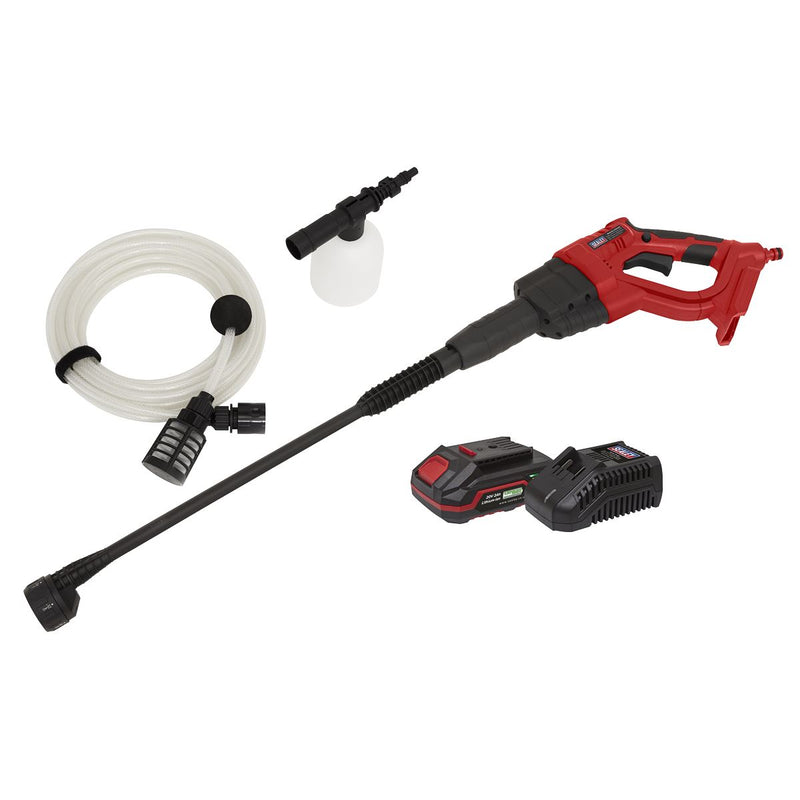 Sealey SV20 Series Cordless Pressure Washer Kit 20V 2Ah CP20VPWKIT1