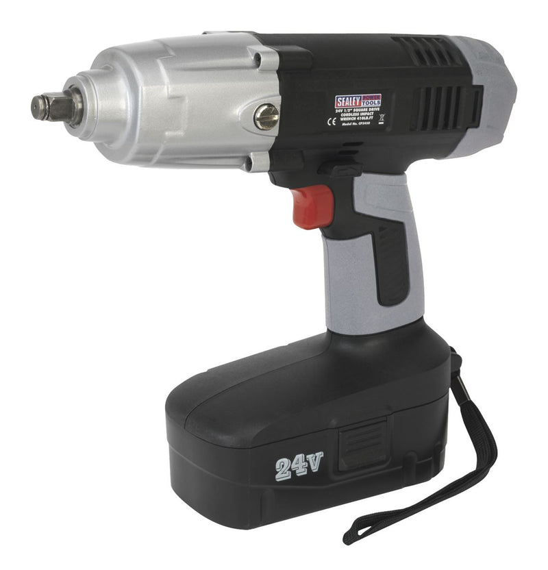 Sealey CP2450 Cordless Impact Wrench 24V 1/2"Sq Drive 410lb.ft