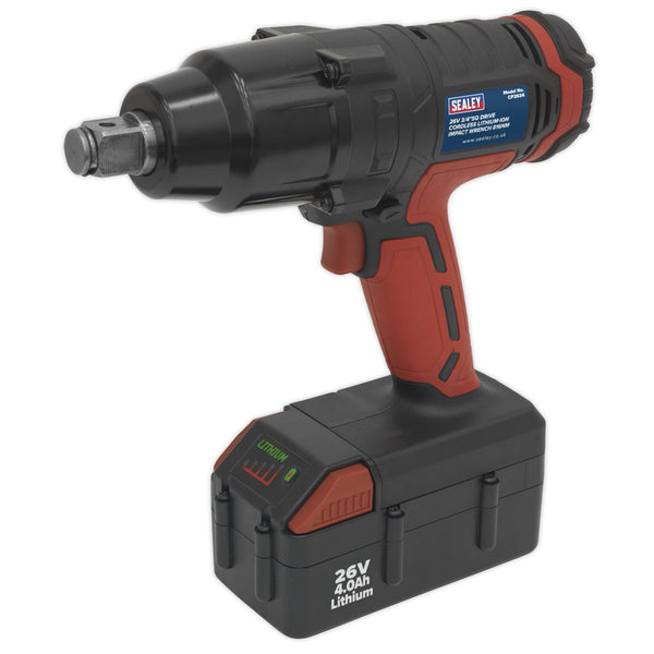 Sealey CP2634 Cordless Impact Wrench 26V Lithium-ion 3/4"Sq Drive 816Nm