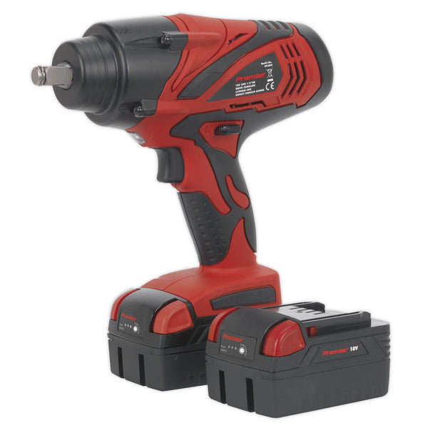 Sealey CP3005 Cordless Impact Wrench 1/2"Sq Drive 650Nm 18V 4Ah Lithium-ion - 2 Batteries