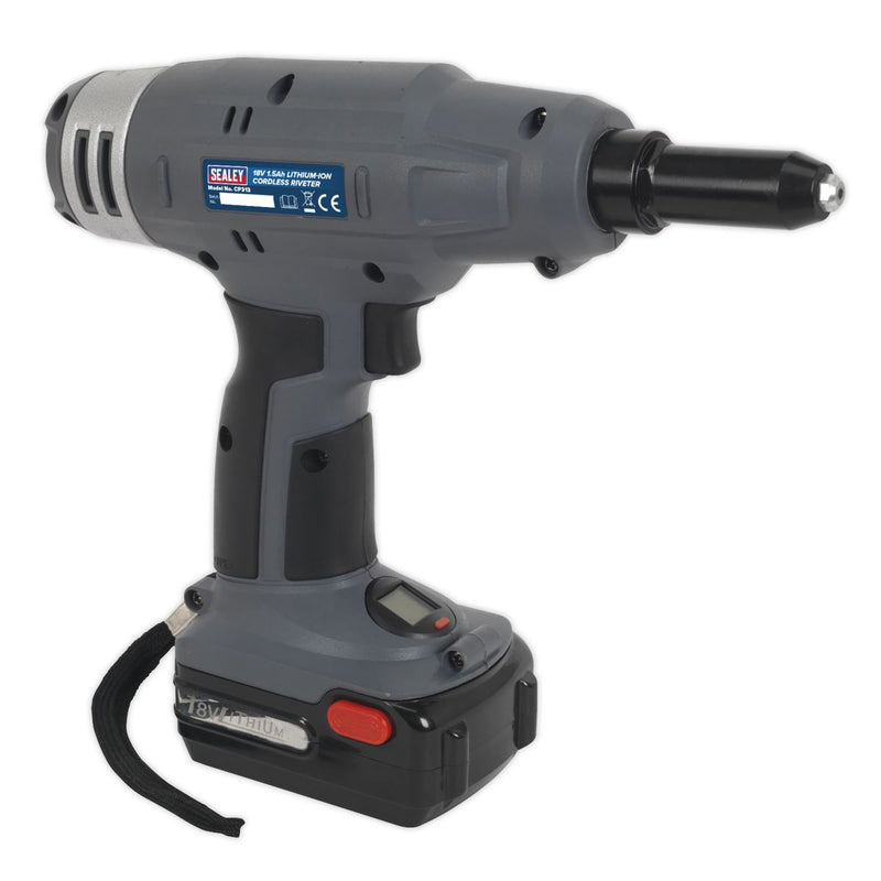 Sealey CP313 Cordless Riveter 18V 1.5Ah Lithium-ion 1hr Charger