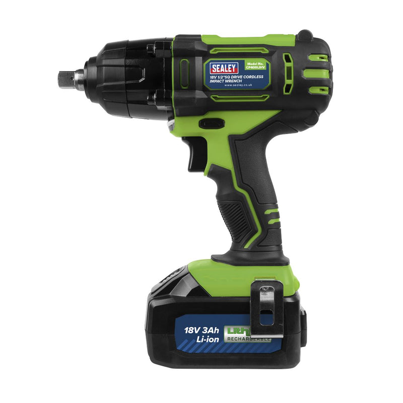 Sealey 1/2"Sq Drive Hi-Vis Cordless Impact Wrench 18V 3Ah CP400LIHV