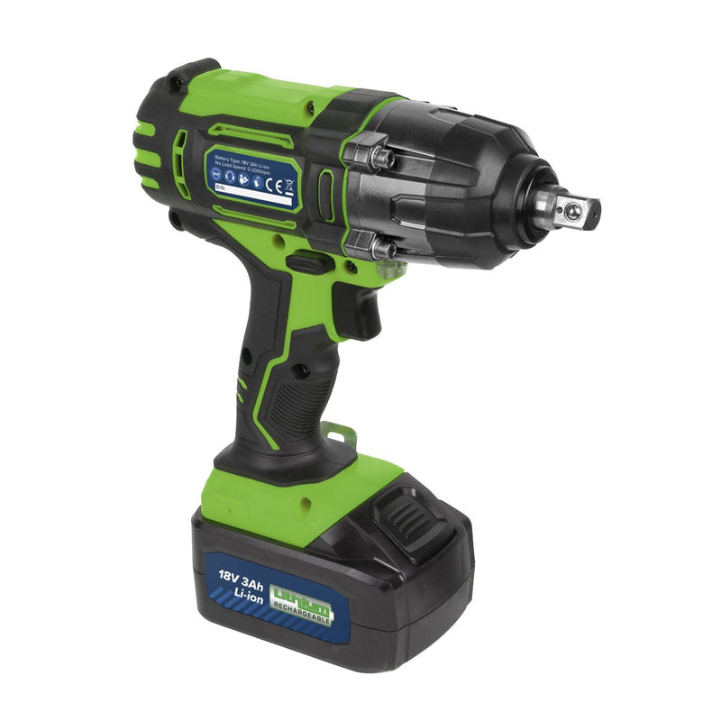 Sealey 1/2"Sq Drive Hi-Vis Cordless Impact Wrench 18V 3Ah CP400LIHV