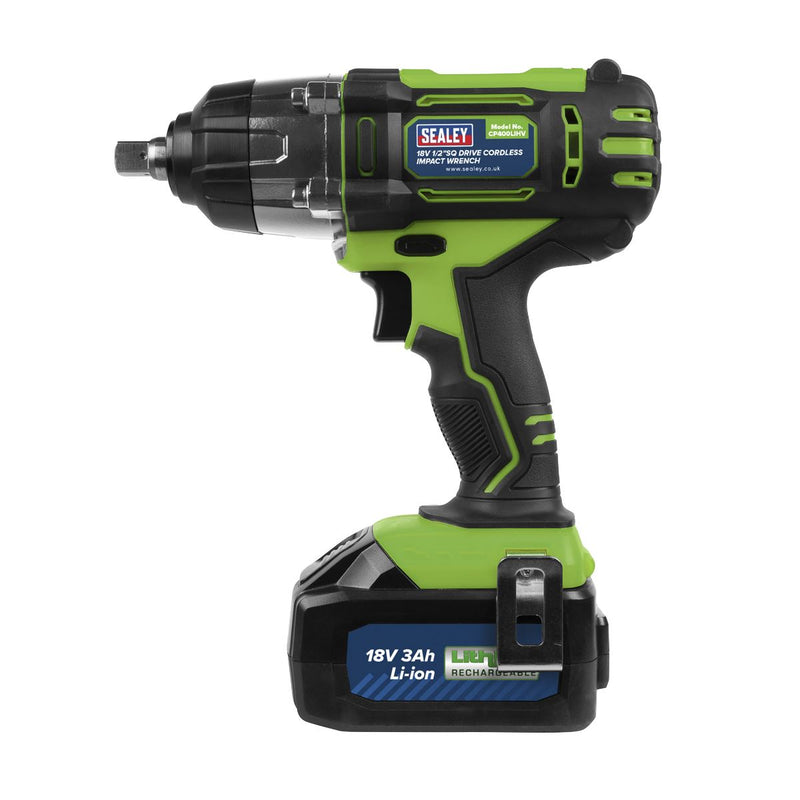 Sealey 1/2"Sq Drive Hi-Vis Cordless Impact Wrench 18V 3Ah CP400LIHV