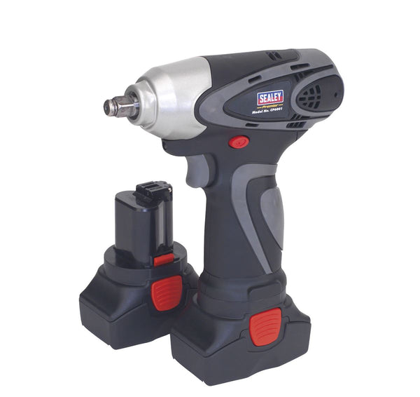 Sealey CP6001 Cordless Impact Wrench 3/8"Sq Drive 140Nm 14.4V 2Ah Lithium-ion - 2 Batteries 40min Charger