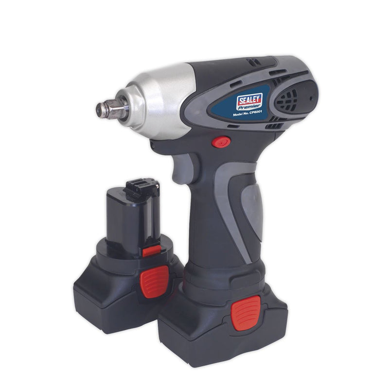 Sealey CP6001 Cordless Impact Wrench 3/8"Sq Drive 140Nm 14.4V 2Ah Lithium-ion - 2 Batteries 40min Charger