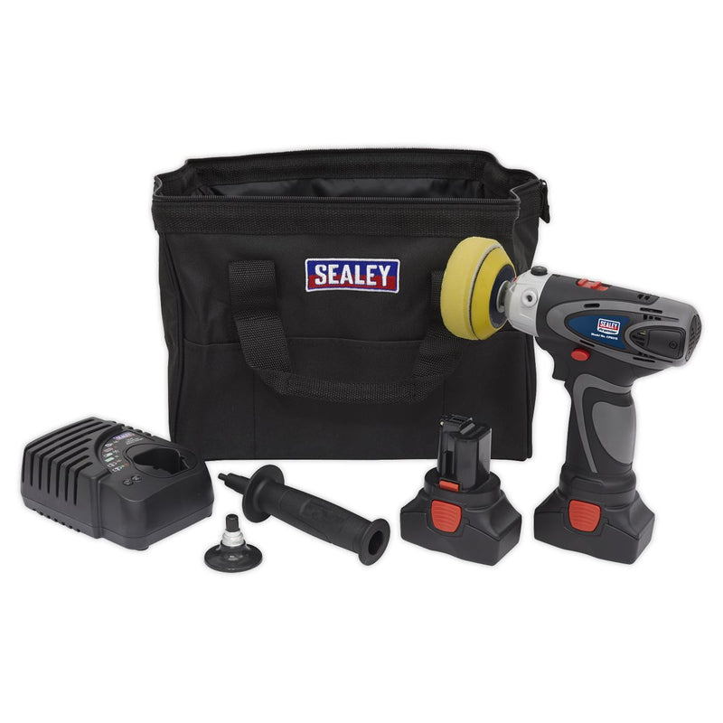 Sealey CP6005 Cordless Polisher/Sander �75mm 14.4V 2Ah Lithium-ion - 2 Batteries 40min Charger