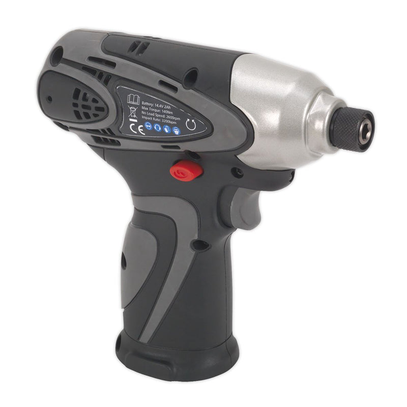 Sealey CP6013 Impact Driver 1/4"Hex Drive 117Nm 14.4V Lithium-ion- Body Only