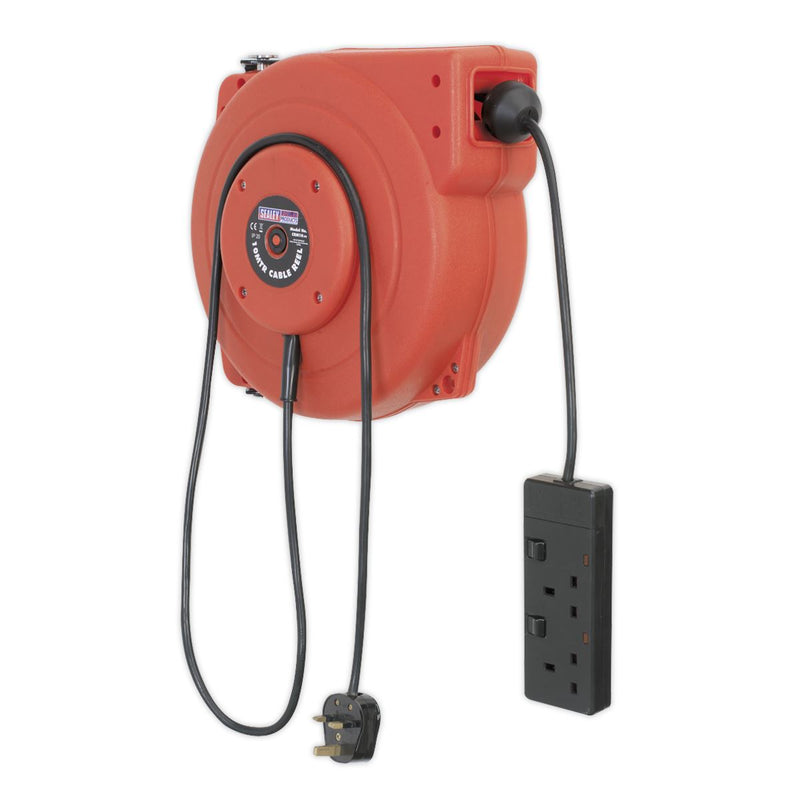 Sealey 10m Retractable Cable Reel System 2 x 230V CRM10